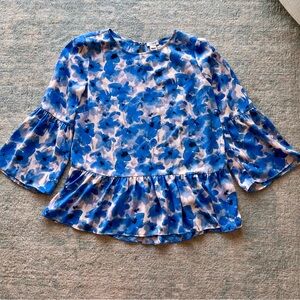 Blue Floral Women's Top